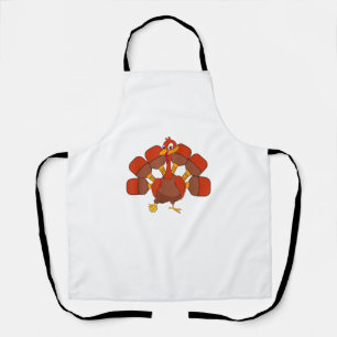 Pickle Ball Player Thanksgiving Paddleball Turkey  Apron