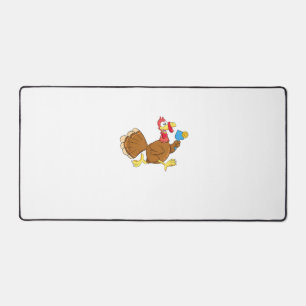 Pickle Ball Player Turkey Paddleball Thanksgiving  Desk Mat