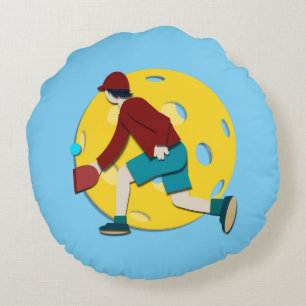 Pickle Ball Round Pillow
