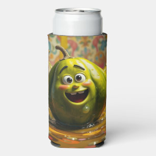 Pickle ball seltzer can cooler
