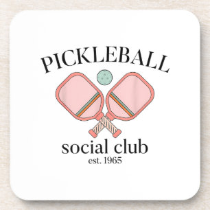 Pickle Ball Social Club EST 1965 Men Women Coaster