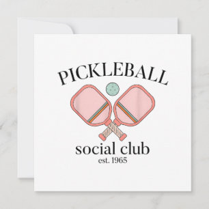 Pickle Ball Social Club EST 1965 Men Women Invitation