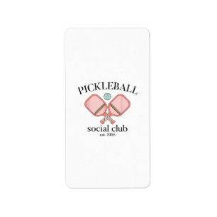 Pickle Ball Social Club EST 1965 Men Women Label