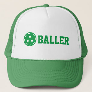 Pickle baller Funny Pickleball  Custom Text  Trucker Hat