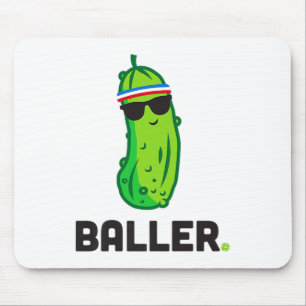pickle baller' funny pickleball premium tri-blend mouse pad
