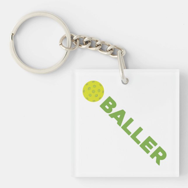 (Pickle)Baller Pickleball Keychain (Front)