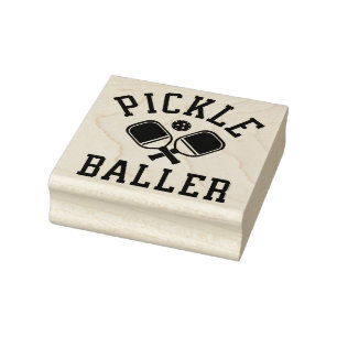 Pickle Baller Rubber Stamp