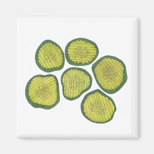 Pickle Chips Homemade Sweet Pickles Foodie Kitchen Magnet