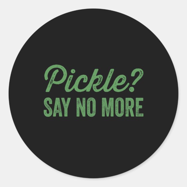 Pickle Classic Round Sticker (Front)