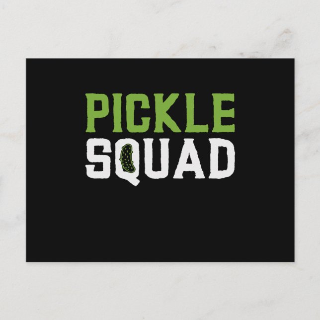 Pickle Cucumber Vegan Squad Green Grocer World Postcard (Front)