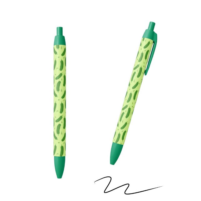 Pickle & Fresh Collection patterned Black Ink Pen (Creator Uploaded)