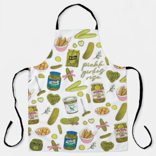 Pickle Girlies Rise Cute Pickle Lover Girly Food Apron
