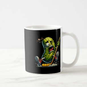 Pickle Hockey Panic Funny Ice Rink Cartoon Charact Coffee Mug