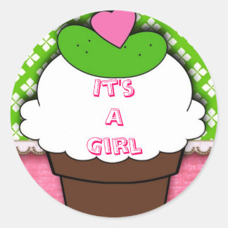 Pickle & IceCream it's a girl; sticker