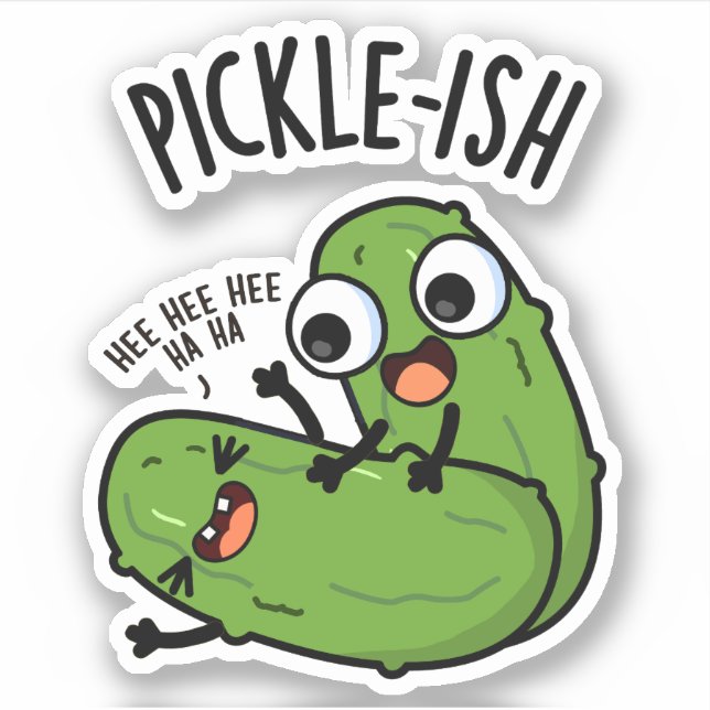 Pickle-ish Ticklish Funny Pickle Puns  (Front)