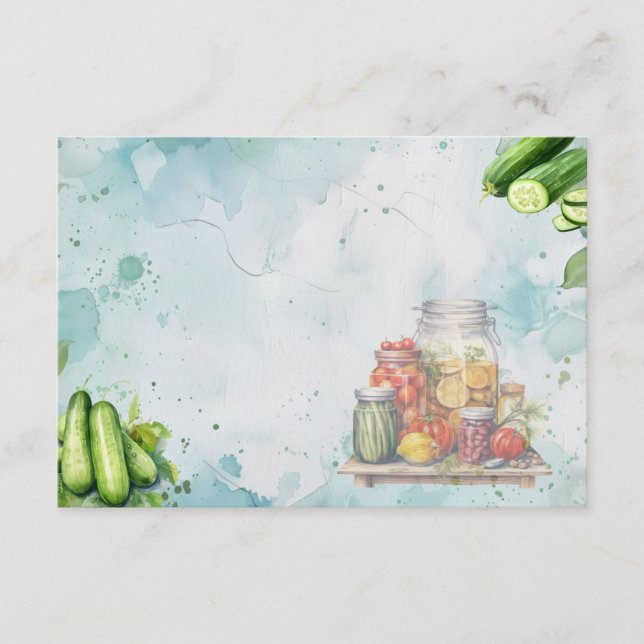 Pickle Jar Blank Recipe Card (Front)
