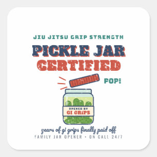 Pickle Jar Certified Jiu Jitsu Grips Sticker