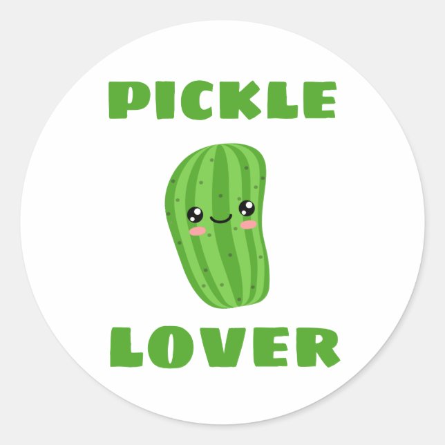 Pickle Lover Classic Round Sticker (Front)