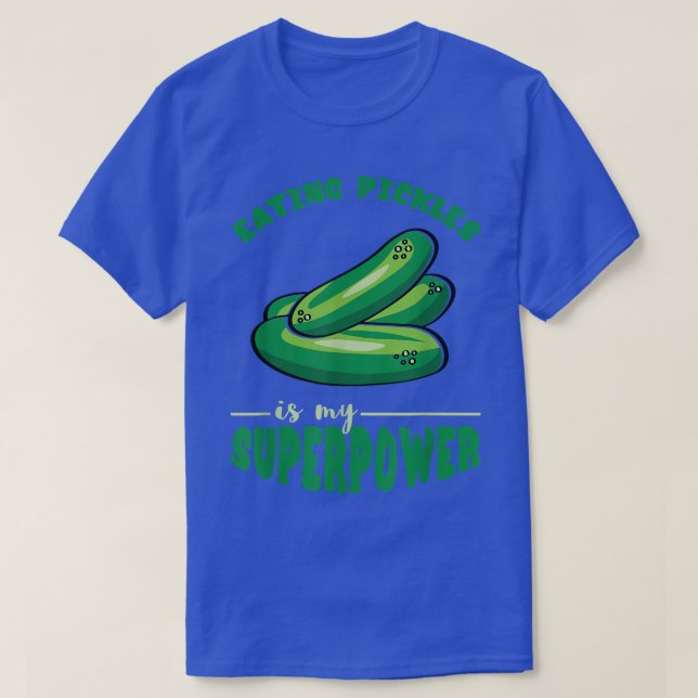 Pickle Lover Superpower Pickle Food Cucumber Veget T-Shirt (Design Front)