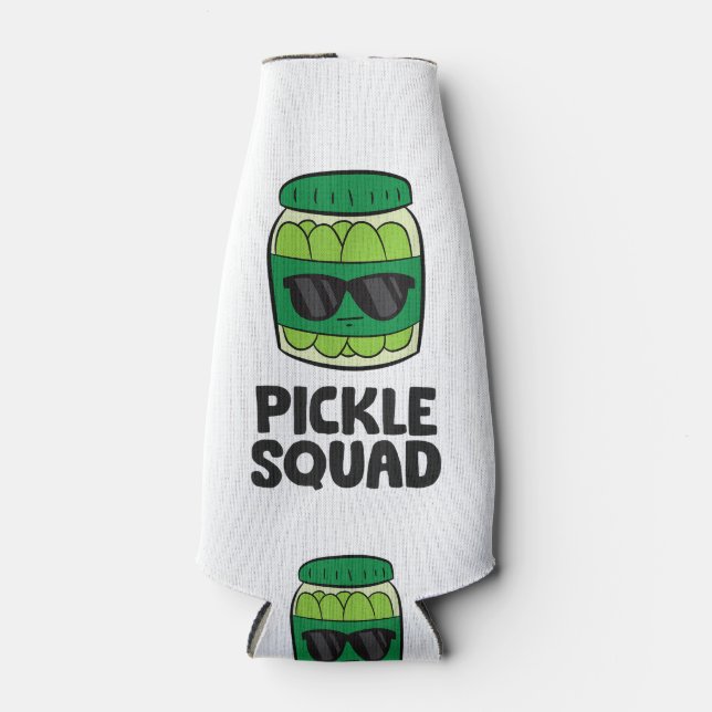 Pickle Lover Team Pickles Funny Pickle Squad Bottle Cooler (Front)