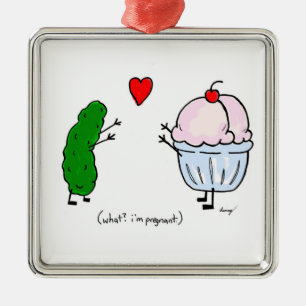 Pickle Loves Ice Cream Ornament