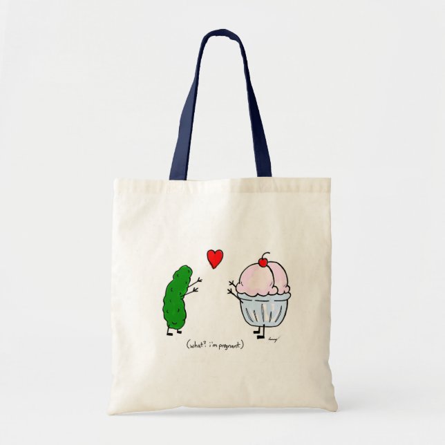 Pickle Loves Ice Cream Tote Bag (Front)