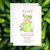 Pickle Milkshake Pink Bow Girl Baby Shower