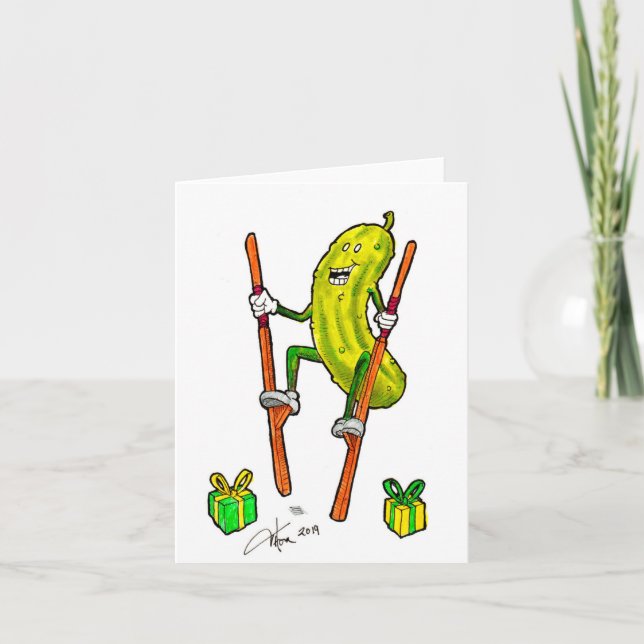 Pickle On Stilts Birthday Card (Front)