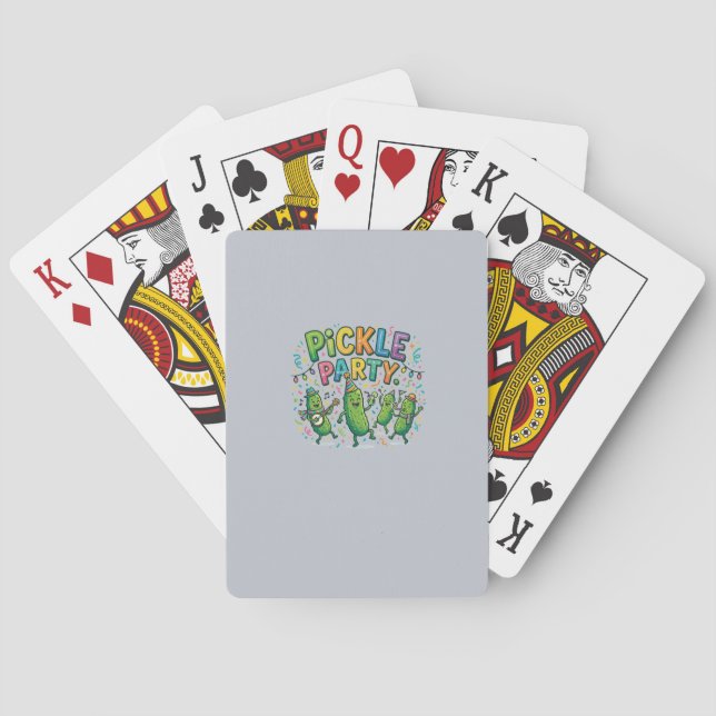 Pickle Party t-shirt Playing Cards (Back)