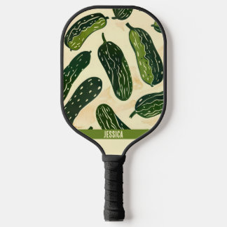 Pickle Pattern Custom Name Pickleball Paddle