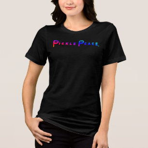 Pickle Peace Plain Rainbow Tri-Blend Shirt
