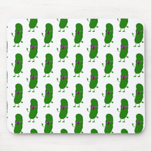 Pickle Person On White Mouse Pad