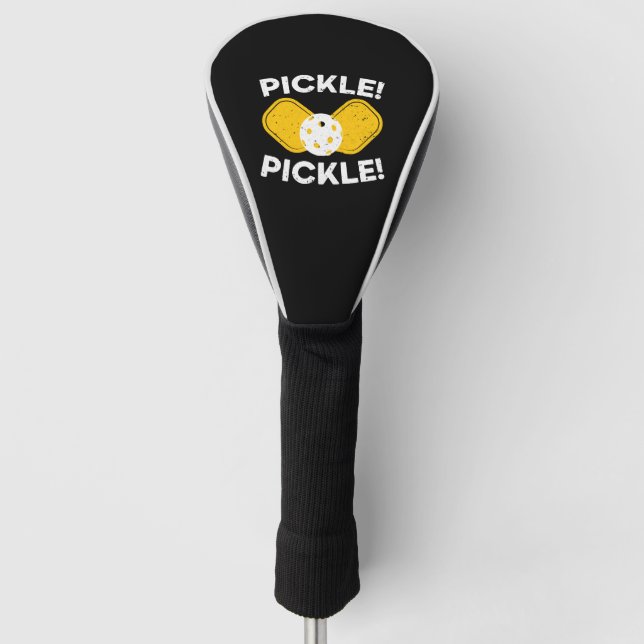 Pickle Pickle Paddle Sport Coach Pickleball Player Golf Head Cover (Front)