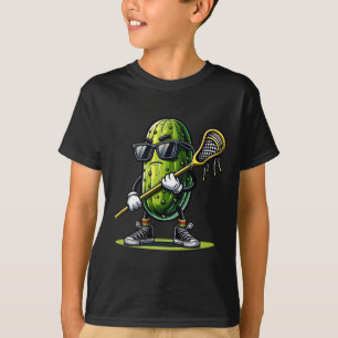 Pickle Playing Lacrosse Funny Sports Trendy For Bo T-Shirt