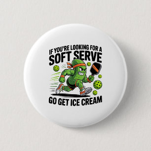 Pickle playing pickle ball funny pickleball lover 2 inch round button