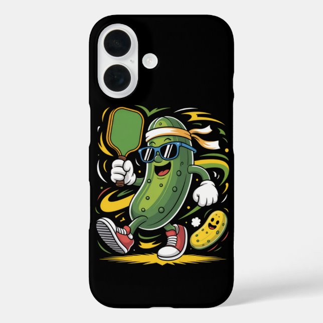 Pickle Playing Pickleball Case-Mate iPhone Case (Back)