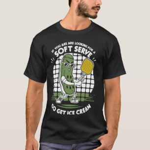 Pickle Playing Pickleball Funny Sports Team Pickle T-Shirt
