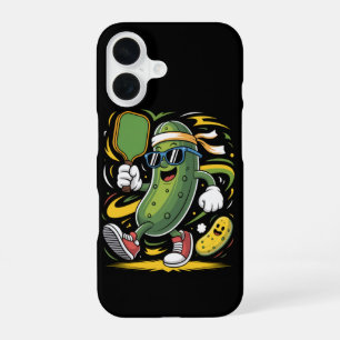 Pickle Playing Pickleball iPhone 16 Case