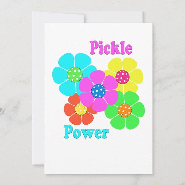 Pickle Power Pickleball Invitation (Front)