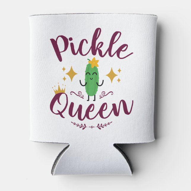Pickle Queen Pickles Lover Women Girls Can Cooler (Front)