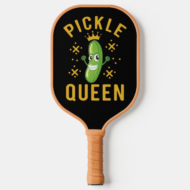 Pickle Queen Typography Sports Accessories Pickleball Paddle (Front)