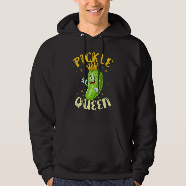 Pickle Queen Vegan  Cucumber Vegetable Hoodie (Front)
