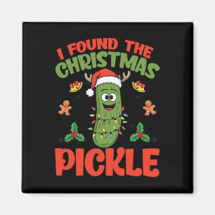 Pickle Santa Hat Xmas Lights - I Found The Christm Magnet