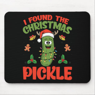 Pickle Santa Hat Xmas Lights - I Found The Christm Mouse Pad