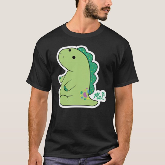 Pickle the Dinosaur Sticker T-Shirt (Front)