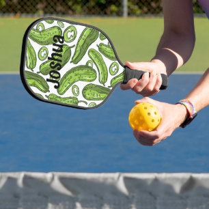 Pickle themed personalized Pickleball Paddle