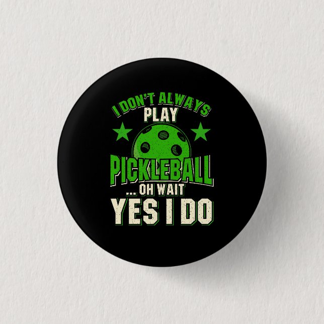 Pickleball 1 Inch Round Button (Front)