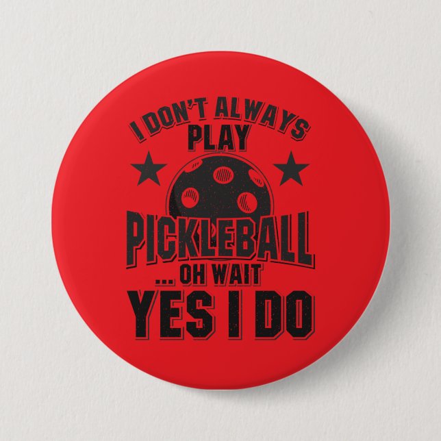 Pickleball 3 Inch Round Button (Front)