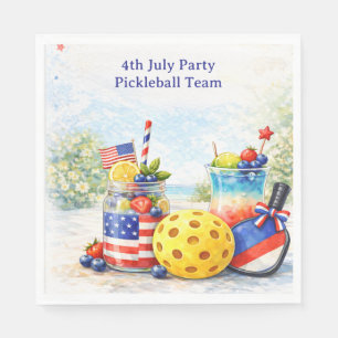 Pickleball 4th July Party Independence Day Napkin