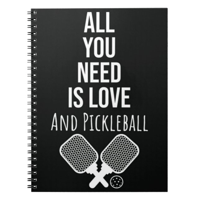 Pickleball Accessories Gifts Ideas Funny Notebook  (Front)